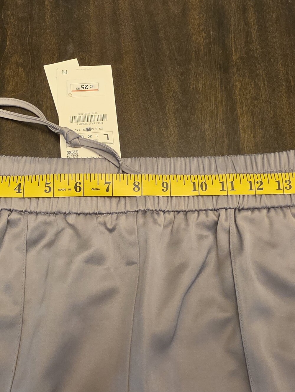 Zara Women's Wide Leg Bohemian Trousers Pants Gray Size L - Picture 5 of 7